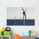 Digital composite of wind turbines Wall Mural