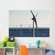 Digital composite of wind turbines Wall Mural