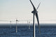 Digital composite of wind turbines Wall Mural
