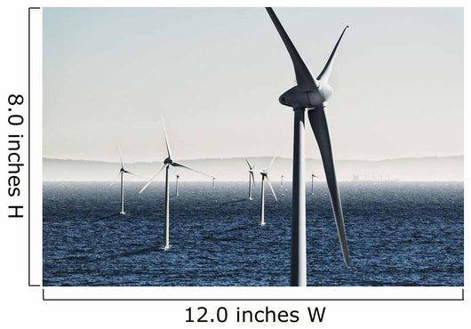 Digital composite of wind turbines Wall Mural
