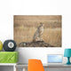 A cheetah sits alert Wall Mural