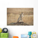 A cheetah sits alert Wall Mural