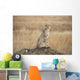 A cheetah sits alert Wall Mural