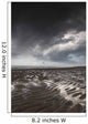 Rippled sand under a dark cloud Wall Mural