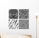 Four Seamless Patterns Wall Decal