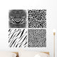 Four Seamless Patterns Wall Decal