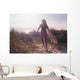 Woman Carries Her Surfboard Wall Decal
