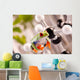 Green Frog sitting on molecules Wall Mural