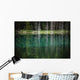 Trees reflected in the blue-green water of a small spring fed pond Wall Mural