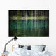 Trees reflected in the blue-green water of a small spring fed pond Wall Mural