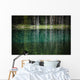 Trees reflected in the blue-green water of a small spring fed pond Wall Mural