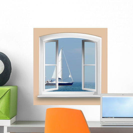 Window with sea view Wall Mural