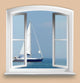 Window with sea view Wall Mural
