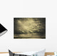 Mammatus storm clouds above a lake Wall Mural