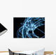 Global Network Concept Blue Wall Mural