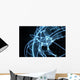Global Network Concept Blue Wall Mural