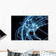 Global Network Concept Blue Wall Mural