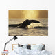 Two Humpback Whales Backlit In Izhut Bay, Southwest Alaska, Summer Wall Mural