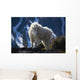 Mountain Goat Looking Left In Winter Coat Wall Mural