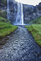The waterfall Seljalandsfoss along the southern coast Wall Mural