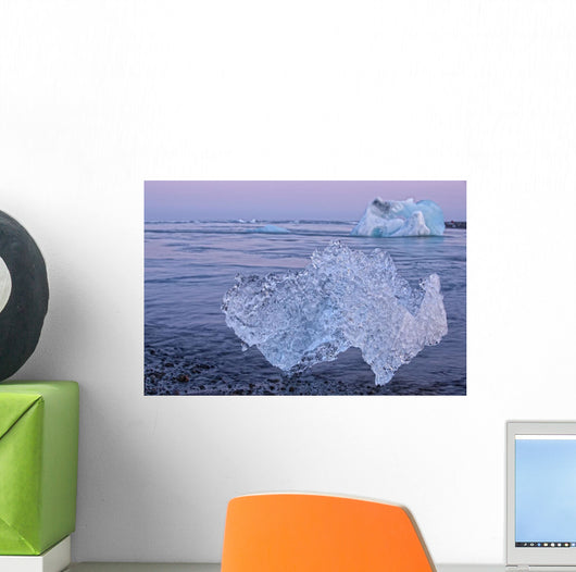 Icebergs on the shoreline of the Atlantic Ocean Wall Mural