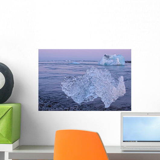 Icebergs on the shoreline of the Atlantic Ocean Wall Mural
