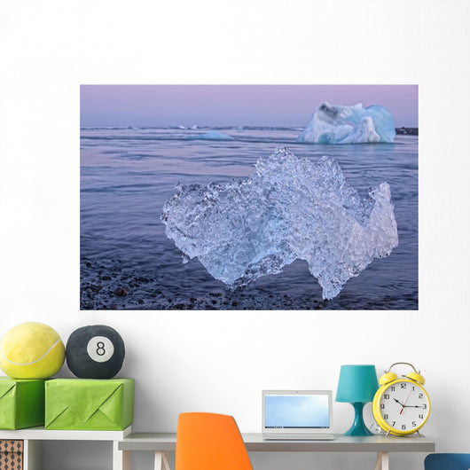 Icebergs on the shoreline of the Atlantic Ocean Wall Mural