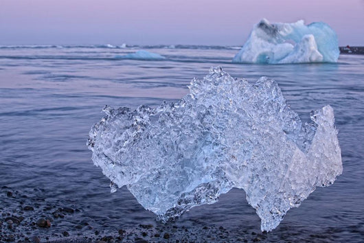 Icebergs on the shoreline of the Atlantic Ocean Wall Mural