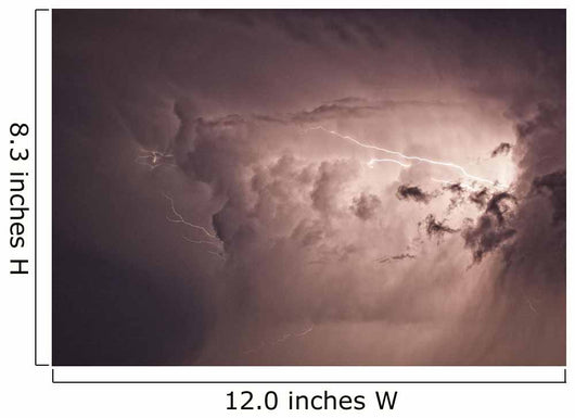 Lightning arcs between clouds during a storm Wall Mural