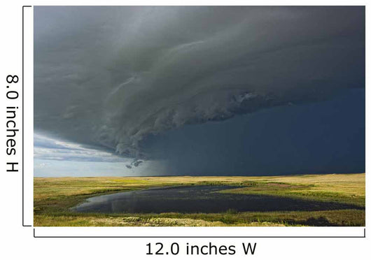 Shelf cloud heralds an approaching thunderstorm Wall Mural