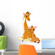 Mother-Giraffe and Baby-Giraffe Wall Mural
