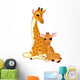 Mother-Giraffe and Baby-Giraffe Wall Mural