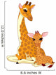Mother-Giraffe and Baby-Giraffe Wall Mural