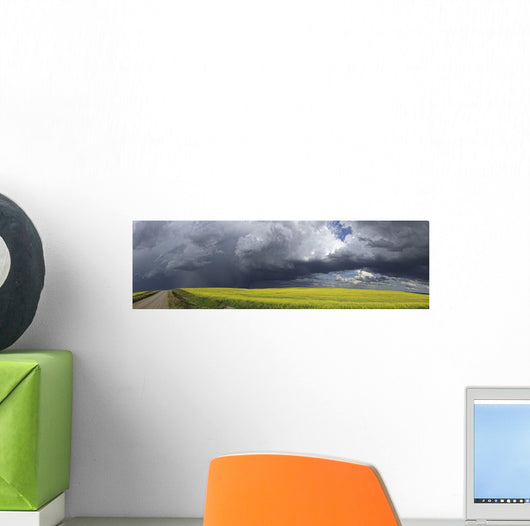 Panoramic of storm clouds gather Wall Mural