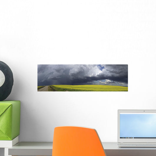 Panoramic of storm clouds gather Wall Mural