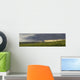 Rain from a thunderstorm falls over Grasslands National Park Wall Mural