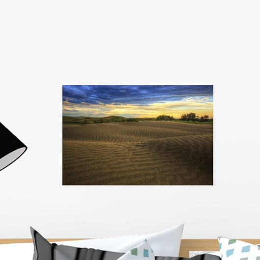 HDR image of the Great Sandhills at sunset Wall Mural