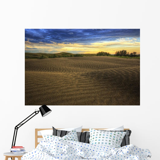 HDR image of the Great Sandhills at sunset Wall Mural