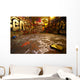 graffiti wide angle with paint roller Wall Mural
