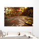 graffiti wide angle with paint roller Wall Mural