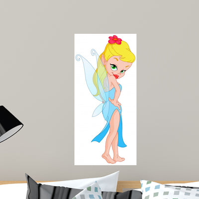 Beautiful Fairy Wall Decal shown on a wall