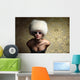 Sexy WomanÐ± White Fur Hat Wall Mural