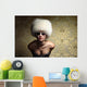 Sexy WomanÐ± White Fur Hat Wall Mural