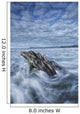 The tide coming in and flowing around a sunken piece of driftwood Wall Mural