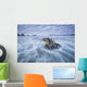 The tide coming in and flowing around a sunken piece of driftwood Wall Mural