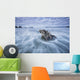 The tide coming in and flowing around a sunken piece of driftwood Wall Mural