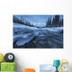 Ice Forms On The Wheaton River Near Whitehorse;Yukon Canada Wall Mural