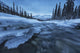 Ice Forms On The Wheaton River Near Whitehorse;Yukon Canada Wall Mural
