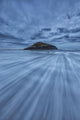 Long Exposure Of Water Flowing At Long Beach Wall Mural