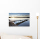 A dock in lake superior at sunset;Thunder bay, ontario, canada Wall Mural